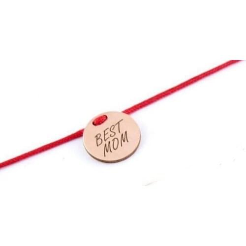 BEST MOM WRITTEN SILVER BRACELET MOTHERS DAY GIFT ÖZELGÜN H