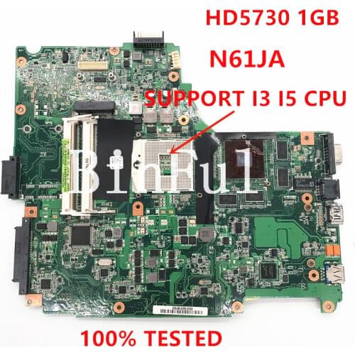 High quality For ASUS N61JA N61J N61JV N61JQ Laptop motherboard REV.2.1 HD5730M 1GB DDR3 100% full Tested
