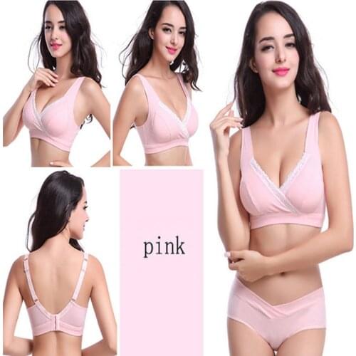 New Front Intersection Nursing Bra Cotton for Pregnant No Rims Super Soft Women YFZ0008