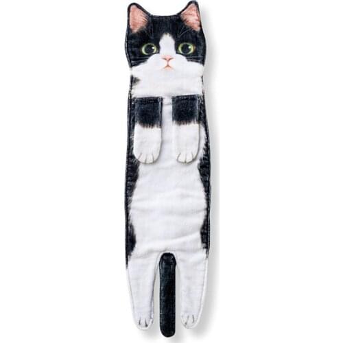 New Cats Microfiber Towel Absorbent Super Cute Cleaning Towel For Home Kitchen Bathroom Quick Dry 15x52cm Lightweight Bath Towel
