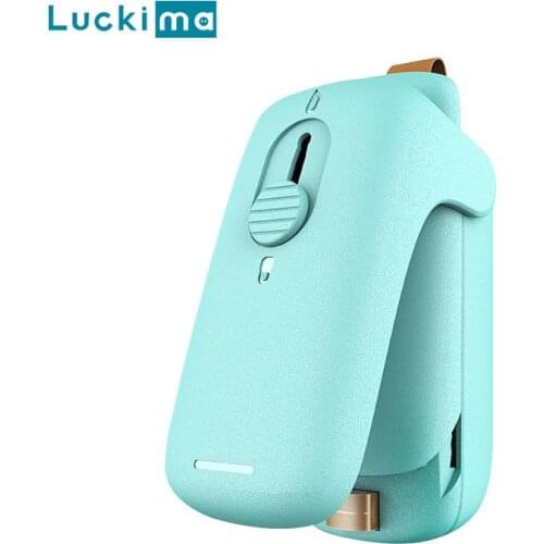 New Portable Slide Heat Sealer 2 In 1 Mini Powerful Handheld Sealing Clip for Plastic Bags Food Storage Resealer Snack Tools