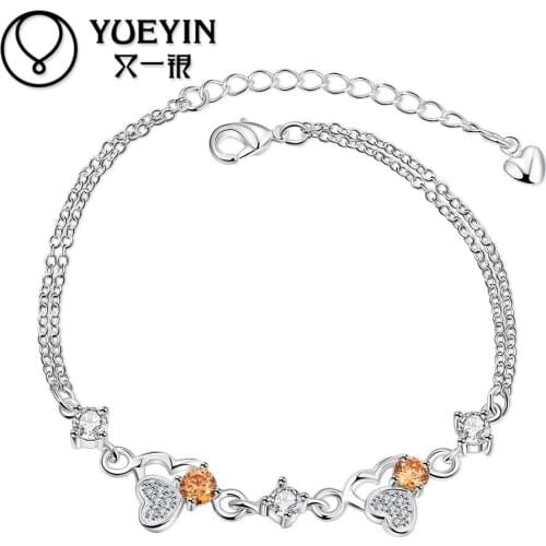 Silver plated bracelet&bangles for women silver-plating jewelry bracelet pulseras bijoux women jewellery High Quality