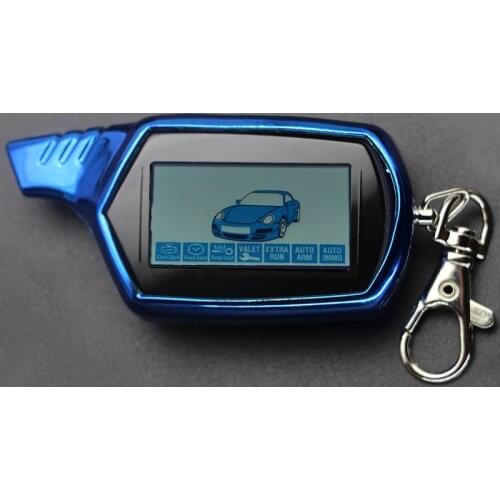 B9 LCD Remote Controller+TPU cover For Original Russia Version Starline B9 Twage 2 Way Car Alarm System FM Transmitter Keychain