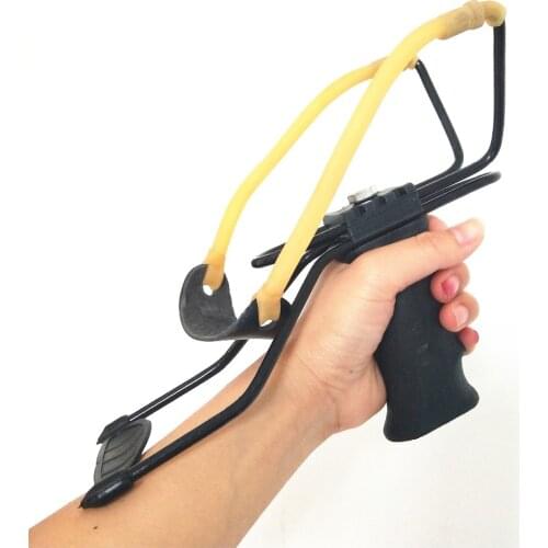 Outdoor Games Powerful Slingshot Wrist Brace Support Shot Slingshot Bow Catapult Hunting Slingshot