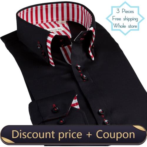 DEEPOCEAN Mens Mercerized Cotton Button Shirts Business Youth Long Sleeve Blouse Casual Slim Spring Autumn Smooth Fashion Youth