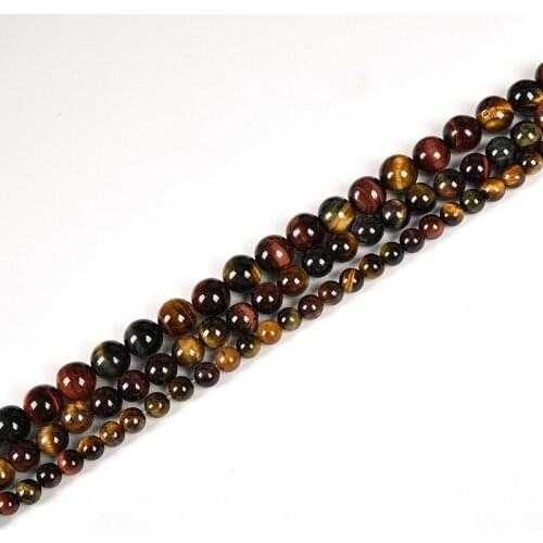 6/8/10/12 mm Synthesis Loose beads Color Mixture Tiger eyes created for diy bracelets necklace jewelry making design