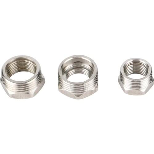 Garden Irrigation Stainless Steel Threaded Adapter Water Reducer Connectors Water Tap Faucet Couplings 1/2" 3/4" 1" Thread