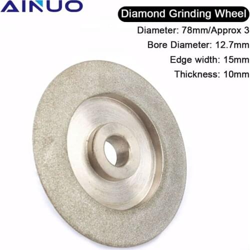 Diamond Coated Grinding Wheel 45 Degree Sharpening Carbide Cutter Grinder Abrasive Tool 78x12.7x10mm