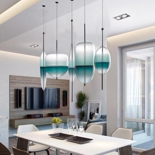 Modern led stone deco chambre chandelier light fixtures commercial lighting pendant lights kitchen dining bar dining room