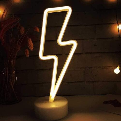Lightning Led Neon Signs Light USB Battery Powered Wedding Bar Shop Room Home Decor Neon Night light for Xmas Gift Table Lamp