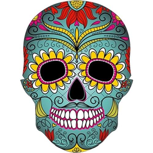 SZWL Personality Car Sticker Creative Skull Vinyl Stickers Waterproof Accessories for Motorcycles Laptop Travel Luggage,13cm*8cm