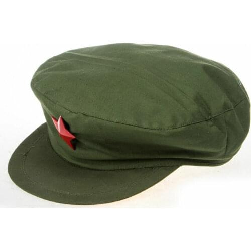 Tomwang2012. CHINESE PLA ARMY LIBERATION MILITARY CAP HAT WITH RED STAR MILITARY WAR REENACTMENTS