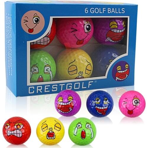 CRESTGOLF Golf Training Ball-Childrens Birthday Gift-Anger Cold Cry Laugh Spit Happy the Newest Golf Balls Golf Accessories