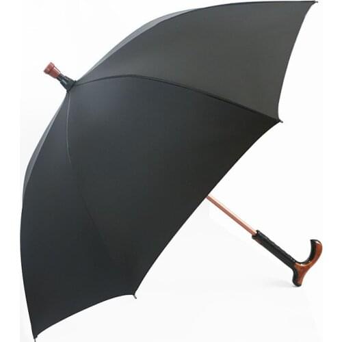 Vintage Chinese Long Creative Umbrella Black Patio Umbrellas Waterproof Outdoor Strong Big Windproof Paraplu Rain Gear EH50UM