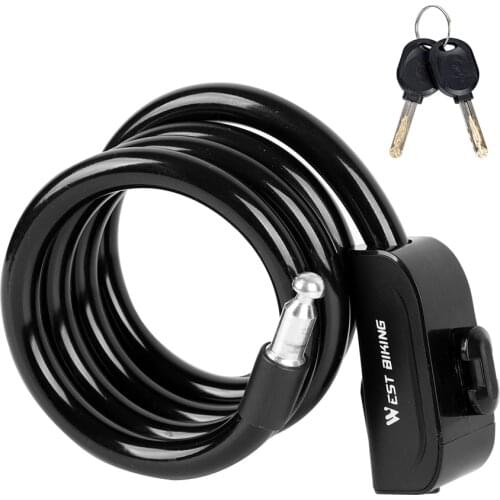 Bike Steel Cable Lock Bicycle Security Steel Cable with Double Loop Flex Cable Lock Cable for U-Lock Padlock MTB Motorbike Locks