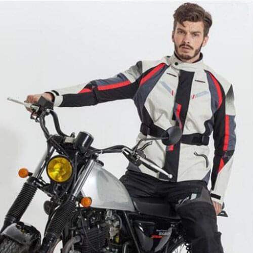 DUHAN Men Oxford Cloth Motocross Motorcycle Riding Protective Gear Jacket Windproof Cold-proof Moto Jacket