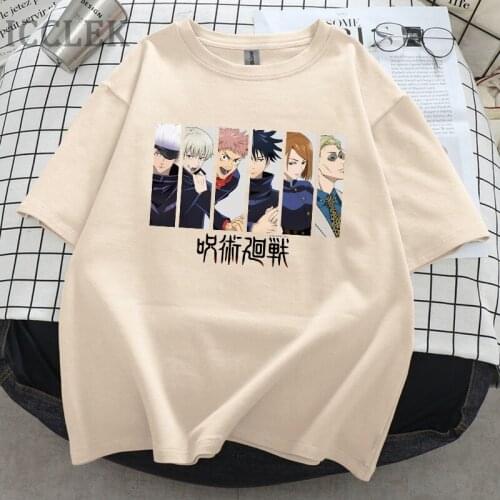Harajuku women t shirt Jujutsu Kaisen Printed Unisex Short Sleeve T shirt Cool Cartoon Anime Casual T-shirt Male Streetwear Tops