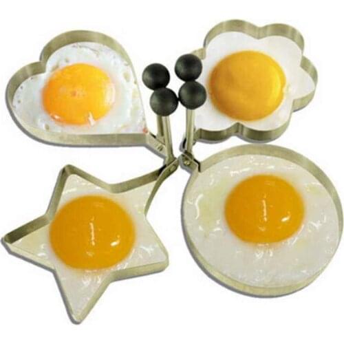 1 pcs Stainless Steel Fried Egg Shaper Omelette Mold Ring Pancake Mould Frying Egg Molds Cooking Tool Random Style