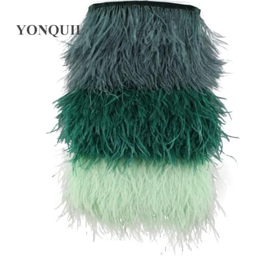 10 Meters/Lot High Quality Ostrich Feather Trim Cloth Sideband 10CM For Dresses Apparel Party Hats Hair Accessories SYFE09