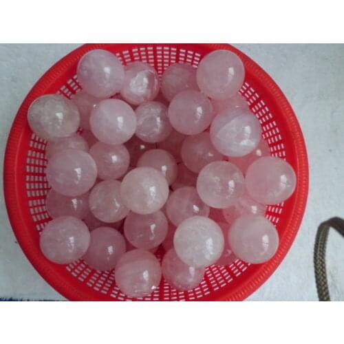 3060g 48 Natural Rose Quartz Crystal Sphere Ball Love Healing