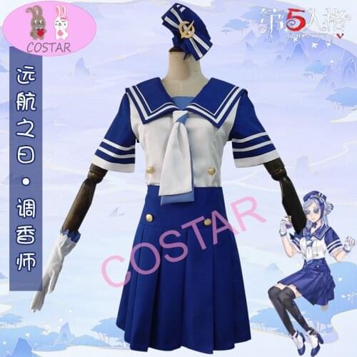 Anime! Identity V Vera Nair Oceangoing Voyage Day Sailor Suit Lovely Uniform Cosplay Costume Halloween Party Dailydress 2021 NEW