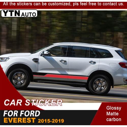Car Decals Fit For Ford Everest 2015 2016 2017 2018 2019 Side Body Color Racing Stripe Styling Graphic Vinyl Cool Car Stickers