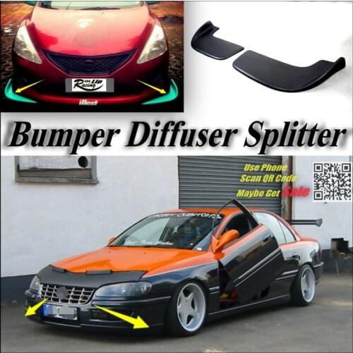 Car Splitter Diffuser Bumper Canard Lip For Cadillac Catera Tuning Body Kit Front Deflector Car Flap Fin Chin ReduceTune