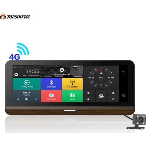 TOPSOURCE 4G Suppor Car DVR Camera Supported plus 7.8 inch Android 5.1 GPS BT Dash Cam Registrar Video Recorder Video Enregistre