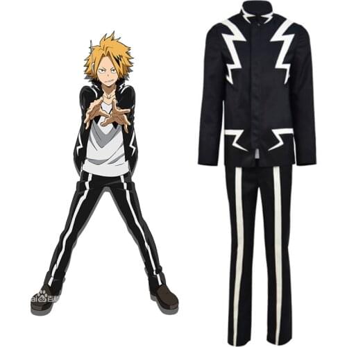Cosplaydiy Anime My Hero Academia Cosplay Costume Boku No Hero Academia Kaminari Denki Costume L320