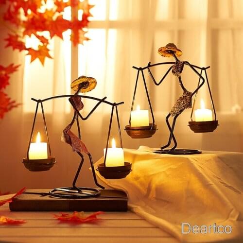 Deartco Decorative Metal Candlesticks