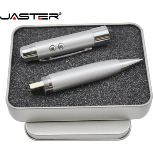 JASTER New creative business gift Ballpoint pen drive multifunction pendrive usb flah drive 128GB laser light 64GB 32GB 16GB 8GB