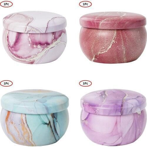 Metal Candle Jar with Lid DIY Candle Making Kit Holder Storage Tin Jars for Dry Storage Spices Balm Lipstick Party Sweets Gifts