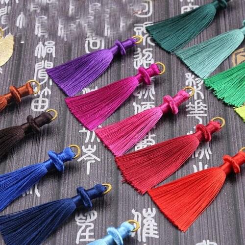 Mibrow 10pcs/lot 8cm Multicolor Cotton Silk Tassel Cords for Earrings Charm Pendant Satin Tassel Jewelry Making Findings