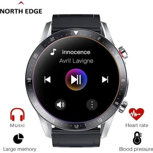 NORTH EDGE Smart Men Women 128MB Store Music Watch Dial/Call Phone Bluetooth Headset Heart Rate Blood Pressure Smartwatch