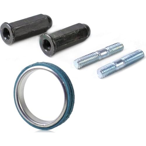 DWCX High Quality Exhaust Studs Metal Nuts Gasket Set Kit Fit for GY6 50cc 125cc 150cc QMB139 Motor Scooter