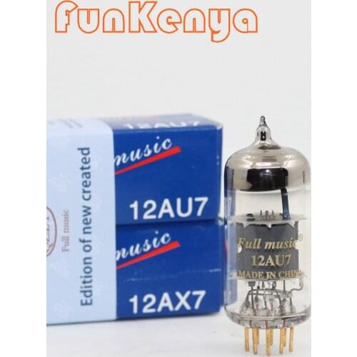 1 Pair Full Music 12AU7 ECC82 / 12 AX7 ECC83 Vacuum Tube Factory Tested Matched GOLD 9 Pins