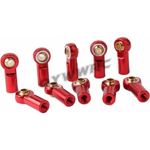 QYWWRC Alloy M3 Thread 9mm Length Link Rod End Ball Head Holder Tie Rod End Hole Aluminum For RC Car Hobby Model Hop-Up Parts