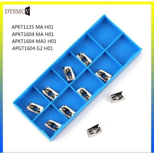 APKT1135 APKT1604 MA APGT1604 G2 H01Carbide Inserts Milling Lathe Face End Mill Tools Milling Cutter for Aluminum Copper Tool