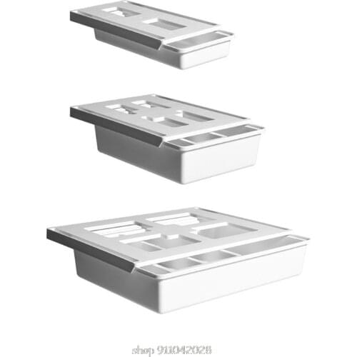 Self Adhesive Under Desk Drawer Hidden Organizer Storage Box Holder Stationery Case Pencil Tray N16 20 Dropship