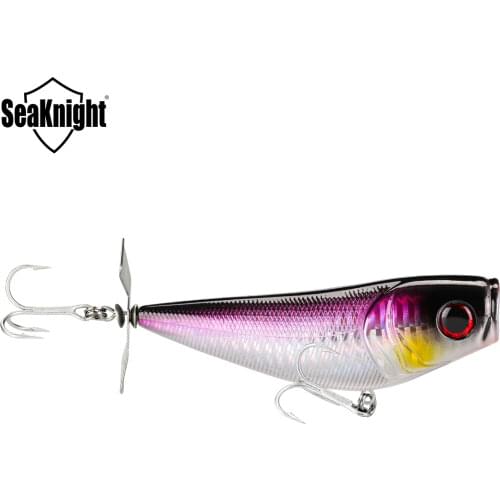 SeaKnight SK048 Topwater Popper 29g 100mm Floating Fishing Lure 1PC Fishing Bait Sharp Hooks Metal Propeller for Carp Fishing