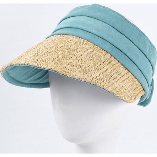 New Sun Hat For Women Empty Top Female Summer Beach Sunshade Cotton Linen Straw Hat Stitching Korean Handmade Casual Cap Chapeau