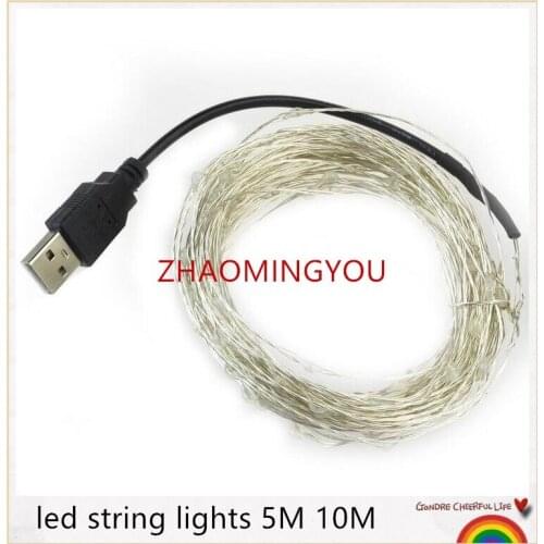 YOU 5V USB LED String Lights Fairy 20M 10M 5M 2M Silver Wire Waterproof For Garland Home Christmas Wedding Party Decoration
