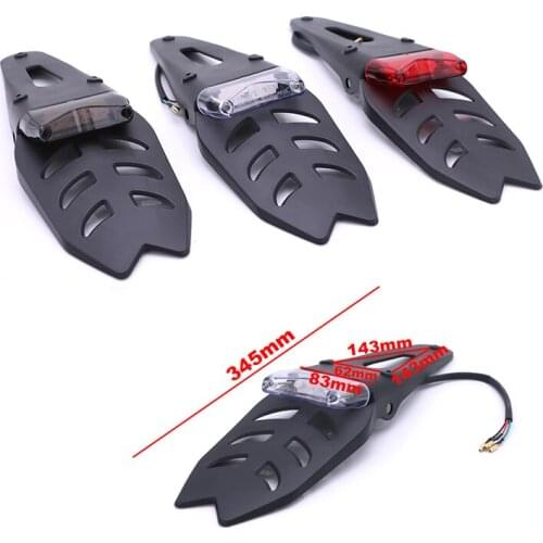 Universal Motorcycle Rear Fender LED Tail Lights DC 12V Motor Motorbike Off-Road Scooter Vintage Fender&5W Brake Stop Tail led