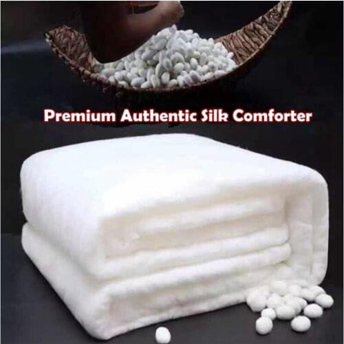 High quality mulberry silk winter quilt 100% Chinese hand-woven 4-season blanket 100% cotton fabric cover