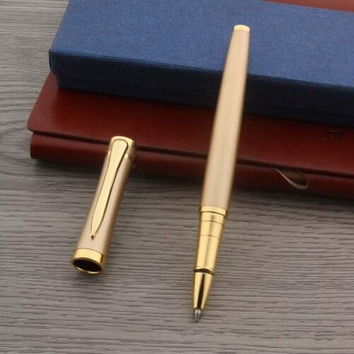 High Quality Golden Ball Point Pens Metal Signature Rollerball Ink Pens Stationery Office School Supplies