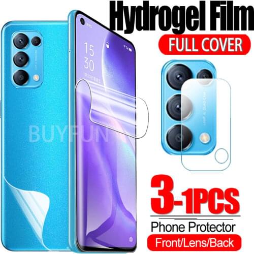 For Oppo Reno5 Pro 4G/5G Hydrogel Film Camera Glass On For Reno 5 Lite 5F F Reno5F Safety Film Soft Water Gel Protective Film