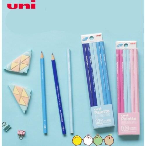 Japan UNI Palette 5050/5051 Wood Pencil 12pc/Set HB/2B Blue/Pink Color