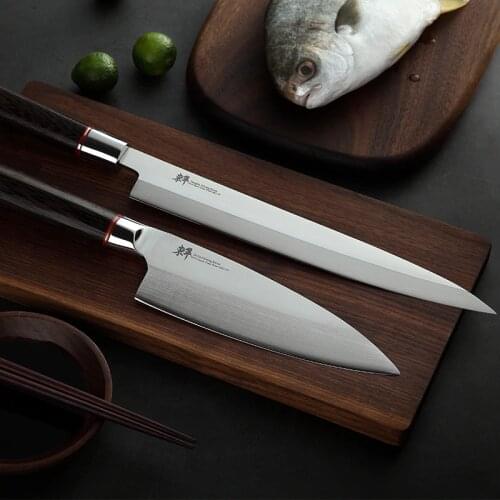 Japanese sashimi knife Yanagiba Filleting Knives Sushi Germany imports 70Cr15MoV steel Cleaver Salmon Petty Slicing Peeling