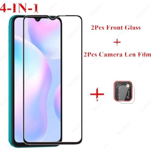 2PCS Glass for Xiaomi Redmi 9C Tempered Glass for Xiaomi Redmi 9 9A Note 9S 9 Pro 8 7 8T 8A 7A Screen Protector Camara Lens Film