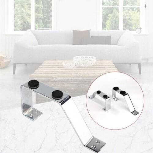 1PCS Silver Furniture Legs Metal Support Feets Special-shaped Bracket for Bed Sofa Table Cabinet Furniture Hardware Accessories
